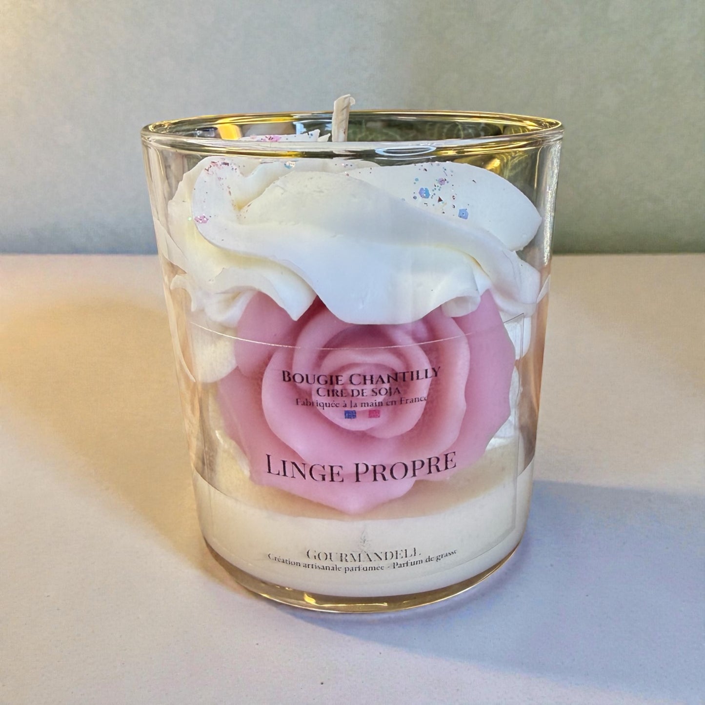 🕯️ Bougie Parfumée Linge Propre – Cire de Soja & Parfum de Grasse