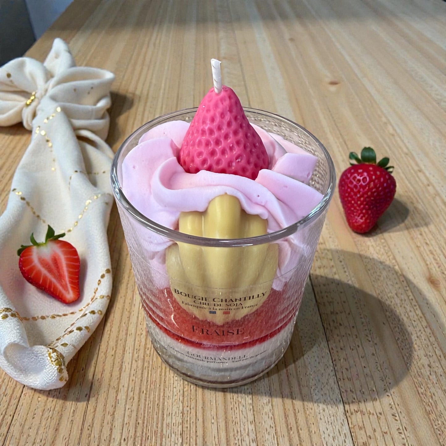 Bougie Chantilly Parfum Fraise