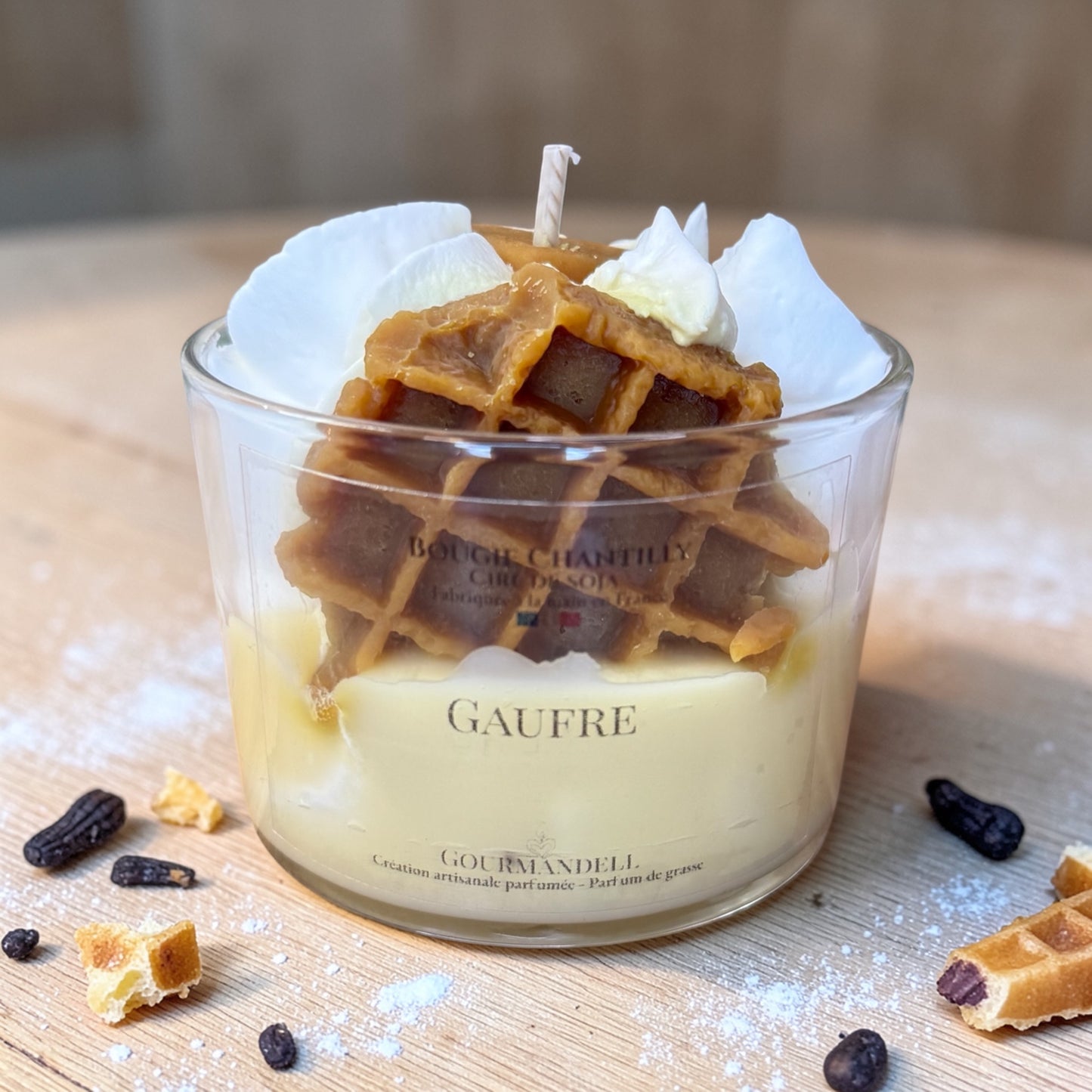 Bougie chantilly parfum Gaufre