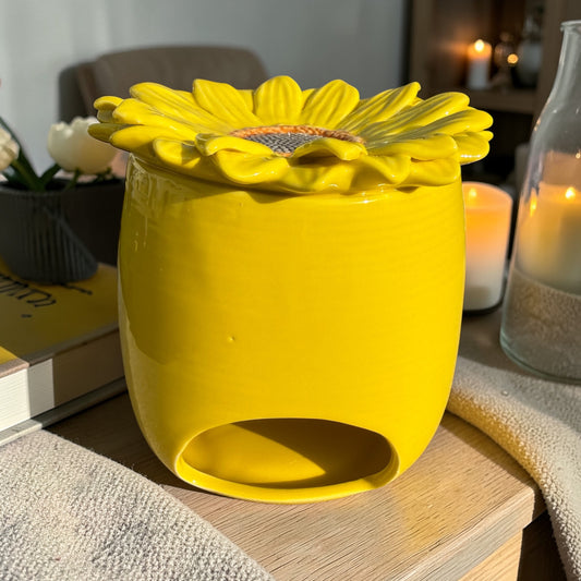 Diffuseur Soleil Gourmand – Brûle-parfum tournesol pour fondants parfumés