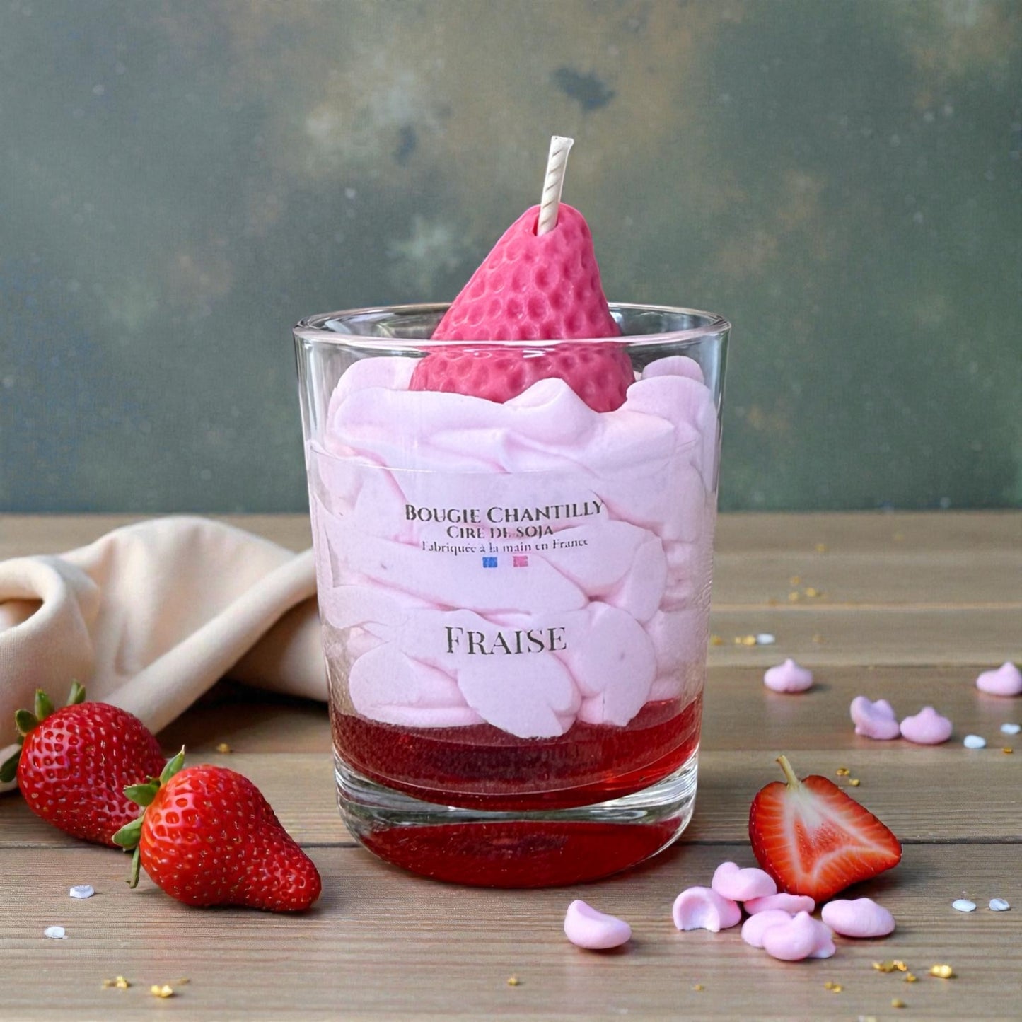 Bougie Chantilly Parfum Fraise