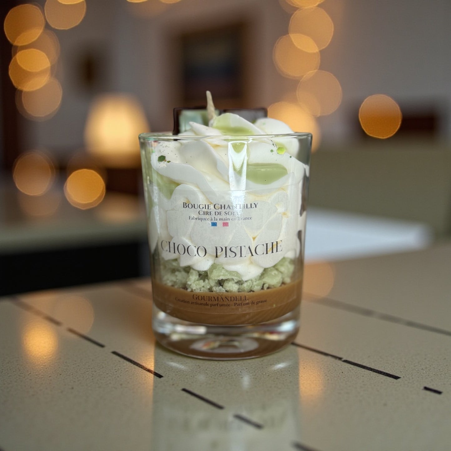 Bougie parfumée Chocolat Pistache – Fabrication artisanale française