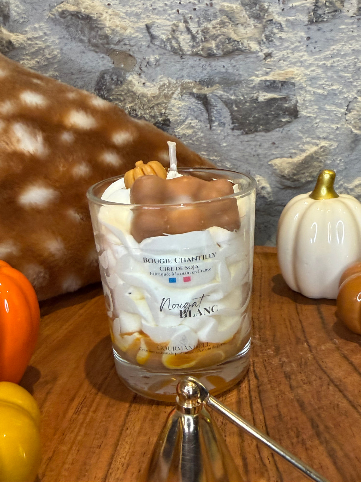 🍯 Bougie chantilly Nougat Blanc – 140 g