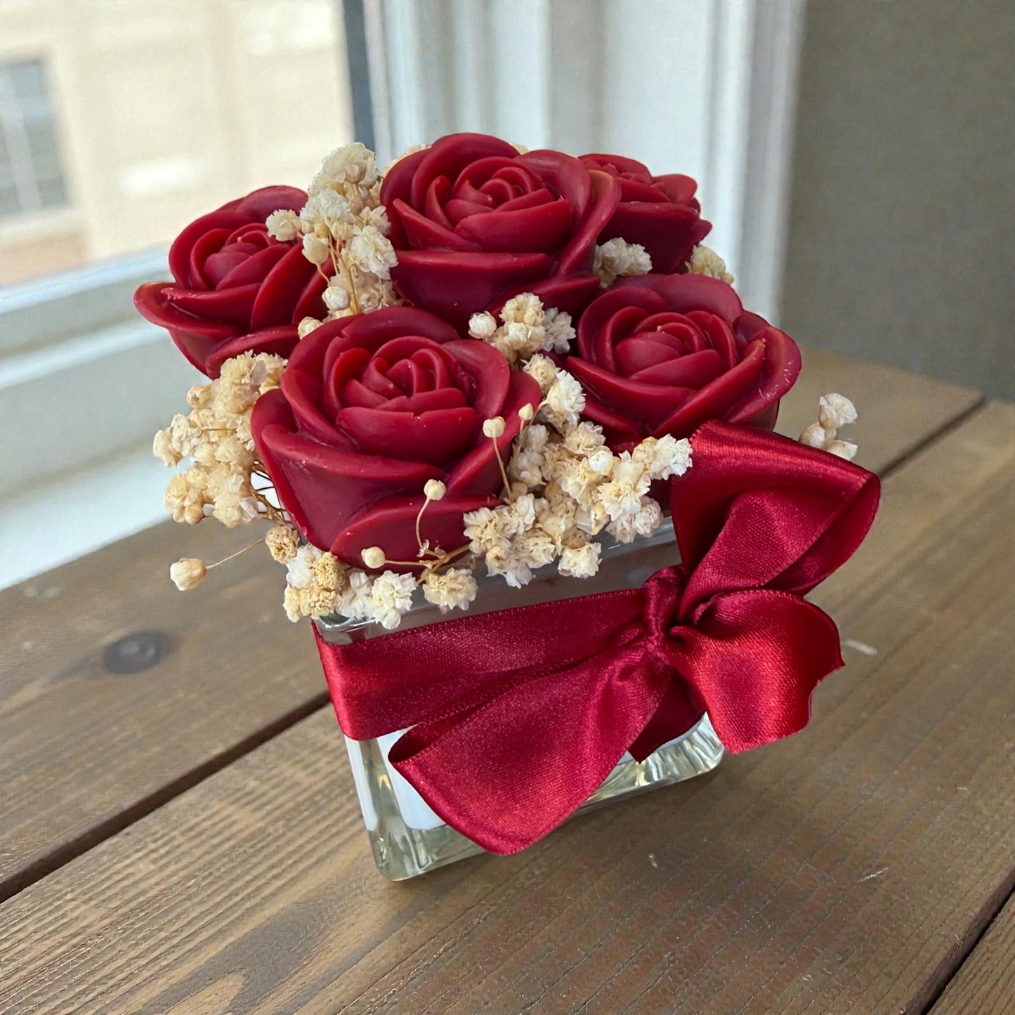 Bougie 2 en 1 Joyaux – Bougie parfumée florale de luxe avec fondants