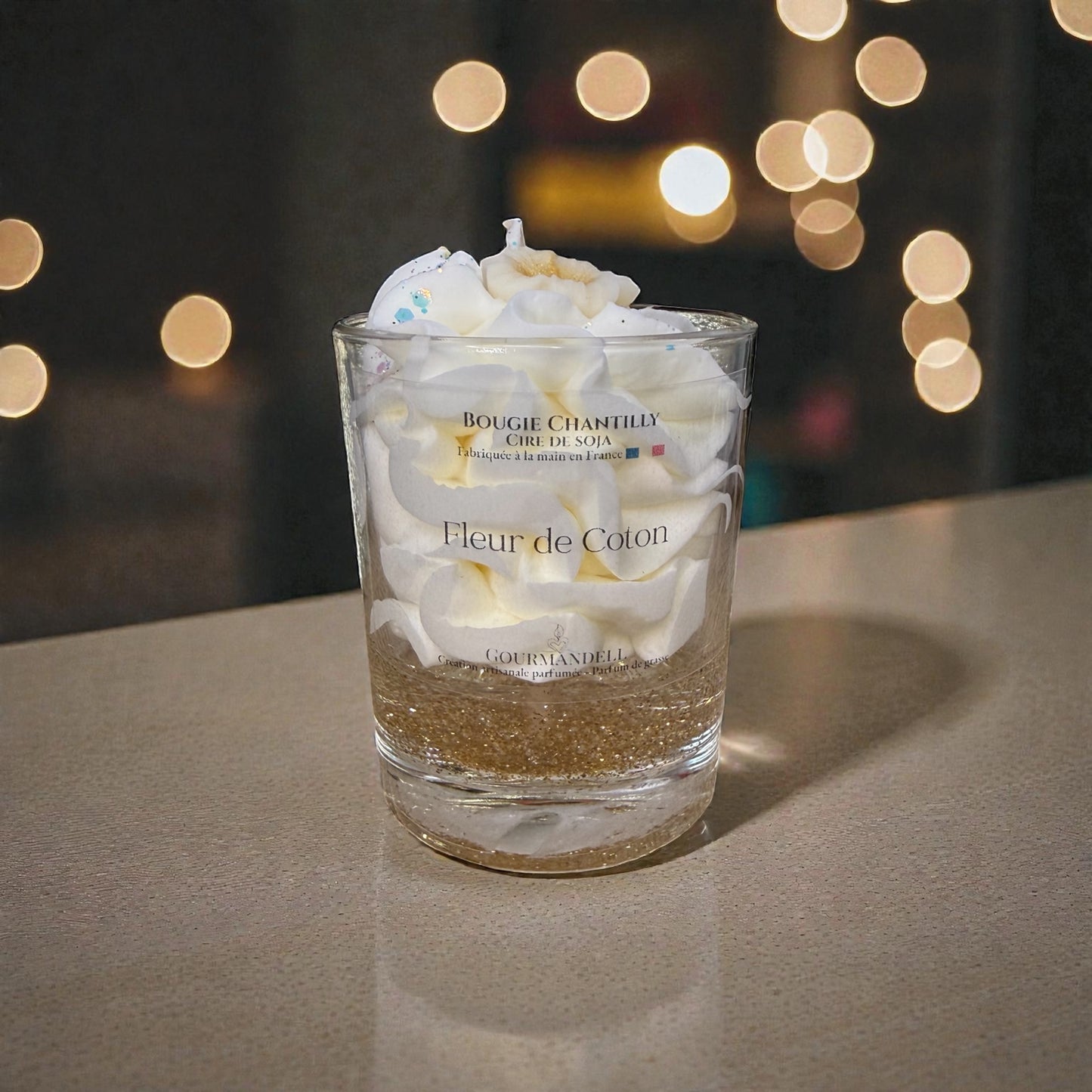 Bougie Parfumée Fleur de Coton – Cire de Soja Naturelle | Gourmandell