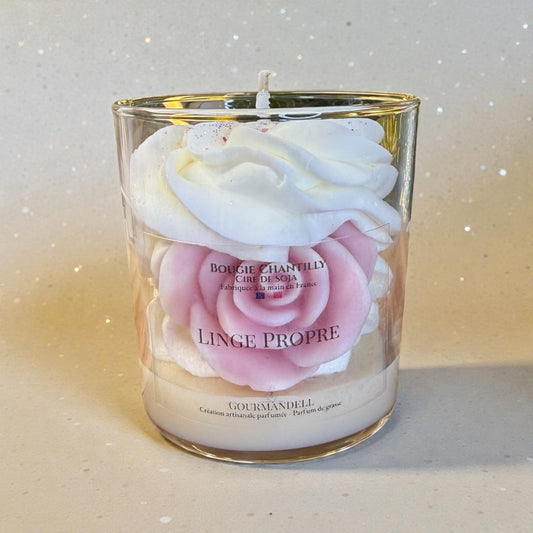 🕯️ Bougie Parfumée Linge Propre – Cire de Soja & Parfum de Grasse