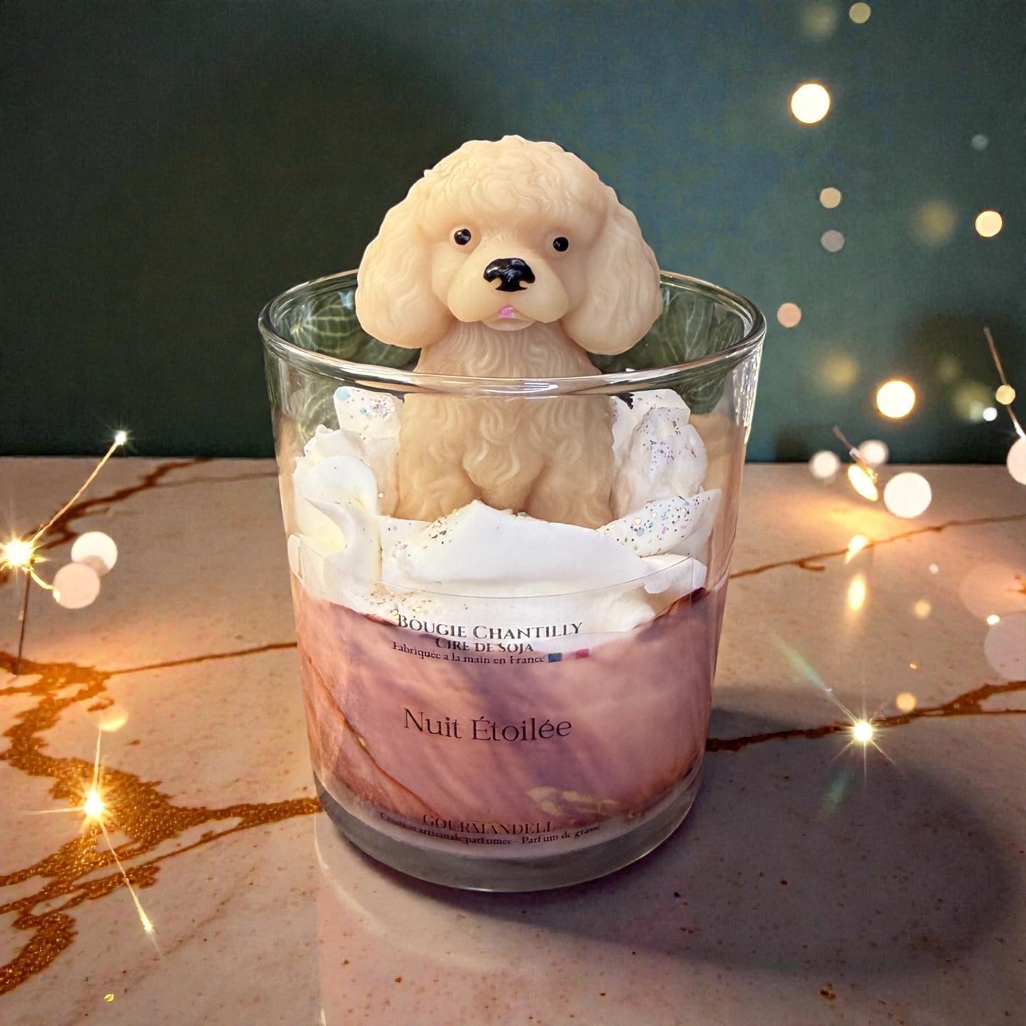 🌙✨ Bougie Chantilly Compagnon d’Étoiles – Édition Rêve Céleste