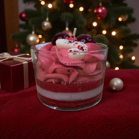 Bougie parfumée Sucre d’Orge – Édition Limitée de Noël