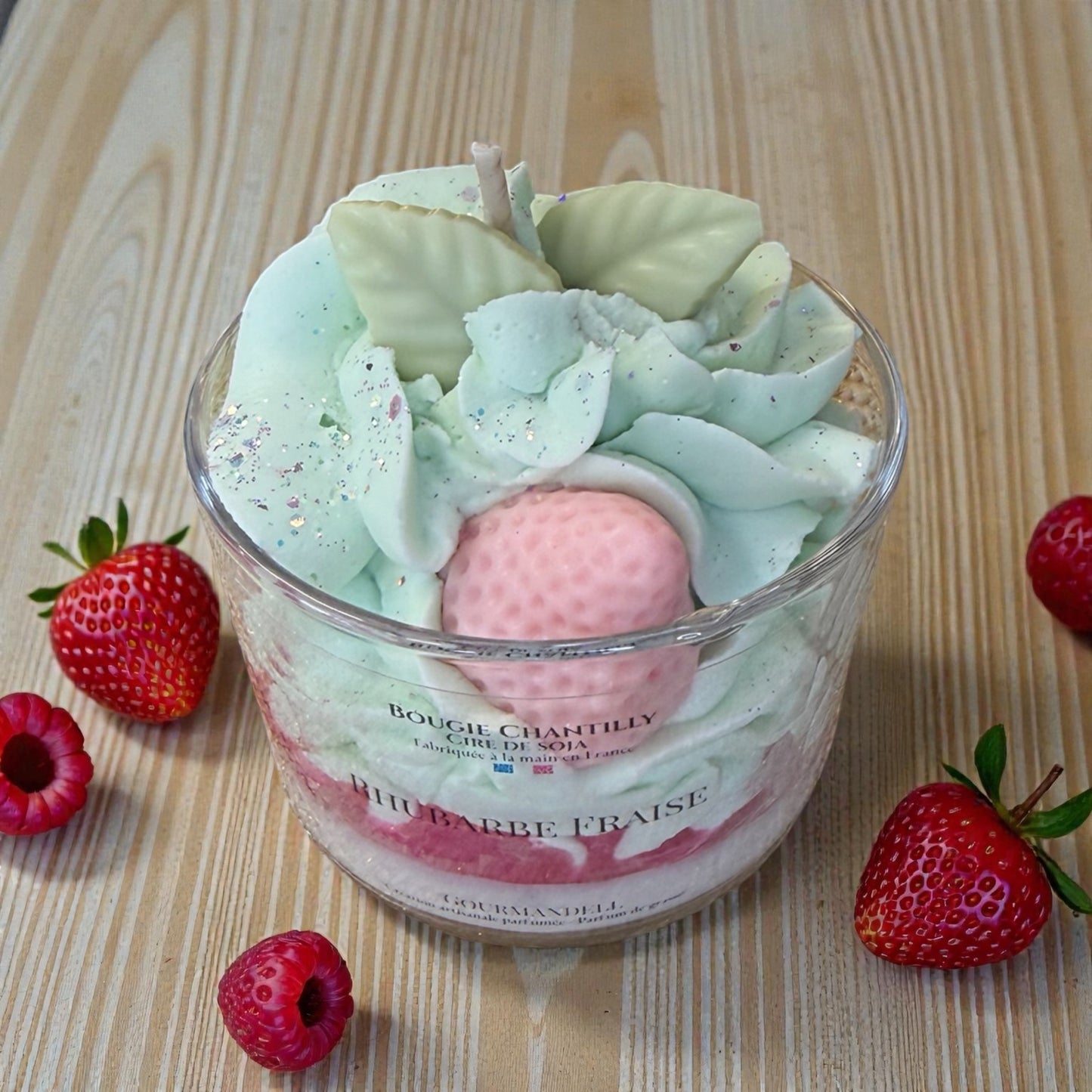 Bougie parfumée Rhubarbe Fraise