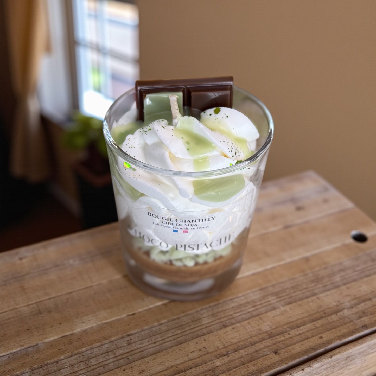 Bougie parfumée Chocolat Pistache – Fabrication artisanale française