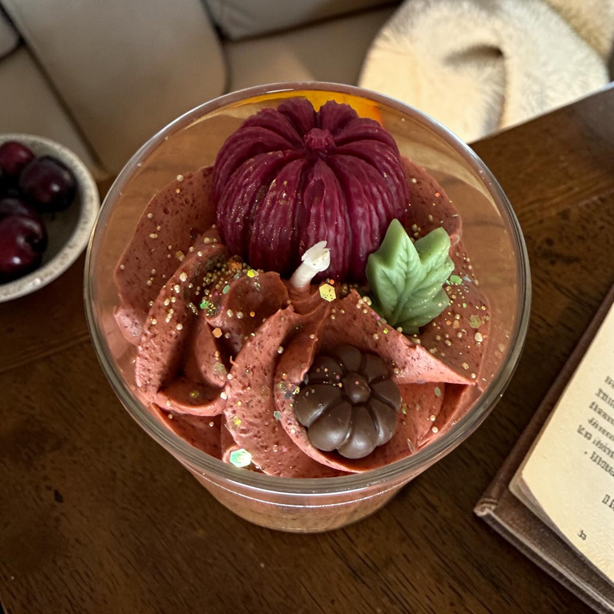 🍒 Bougie chantilly Cerise Noire