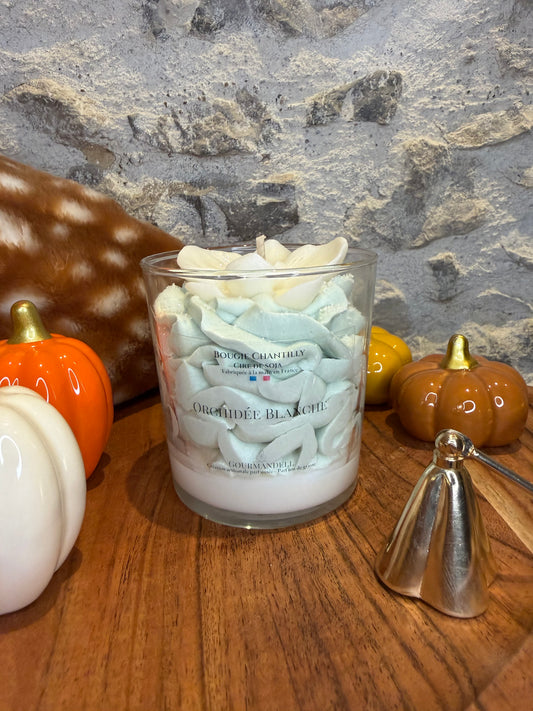 🤍 Bougie chantilly Orchidée Blanche