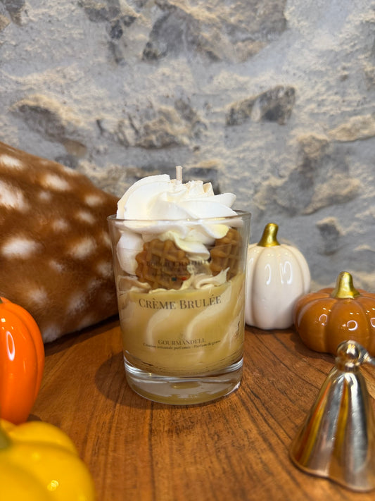 🍮 CRÈME BRÛLÉE — Bougie chantilly artisanale