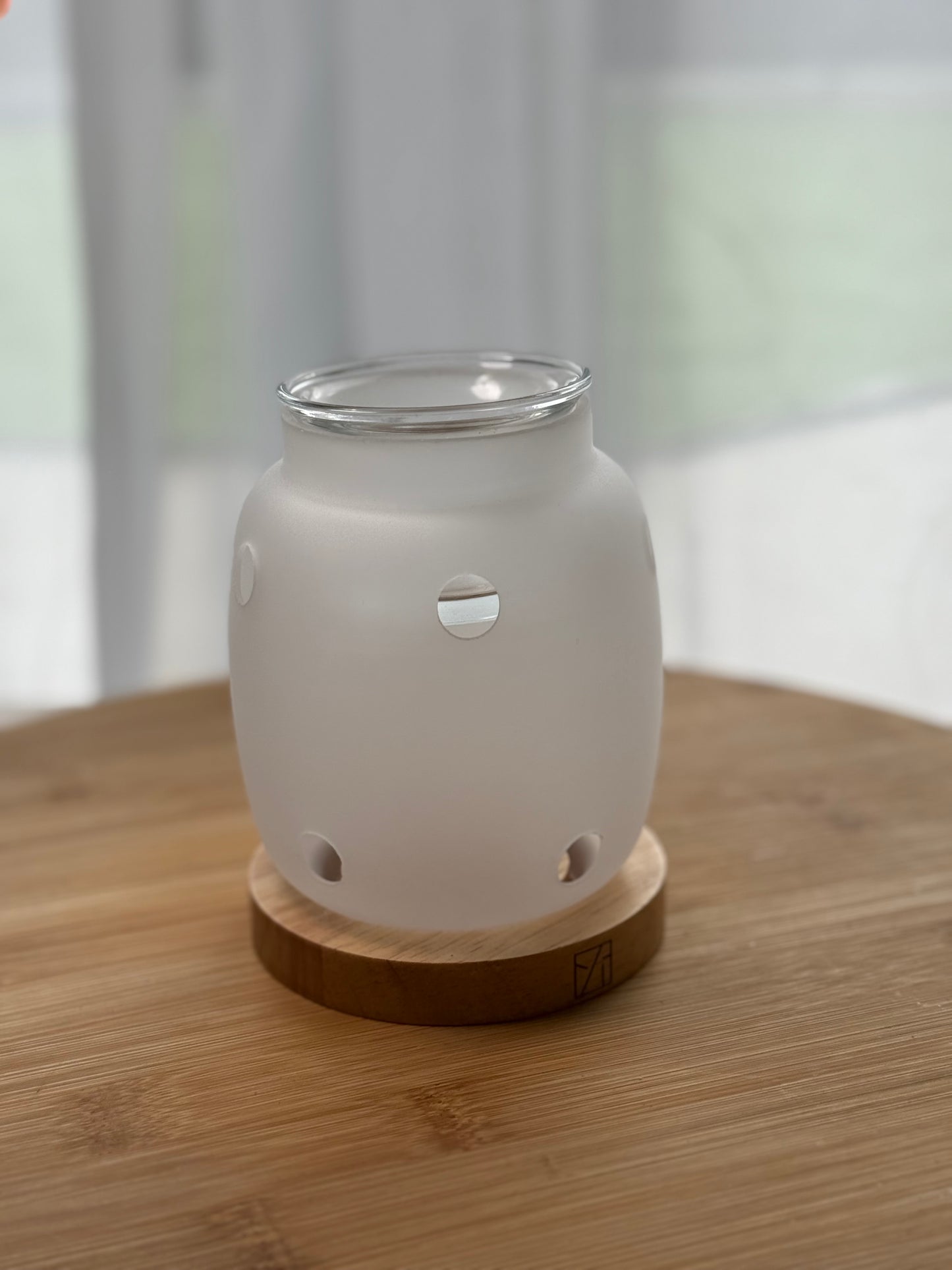 Brûle-parfum en verre dépoli – Siete