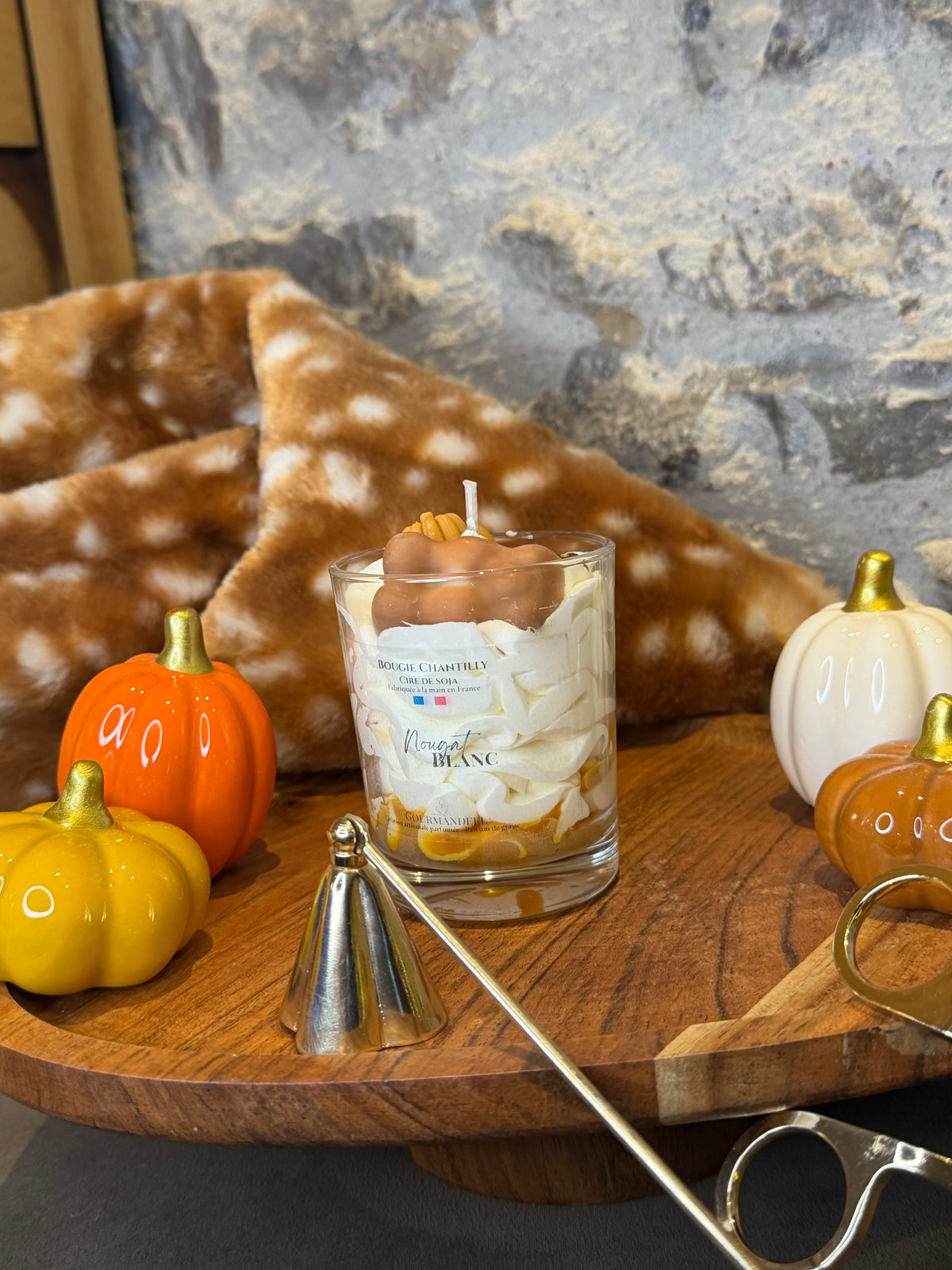 🍯 Bougie chantilly Nougat Blanc – 140 g