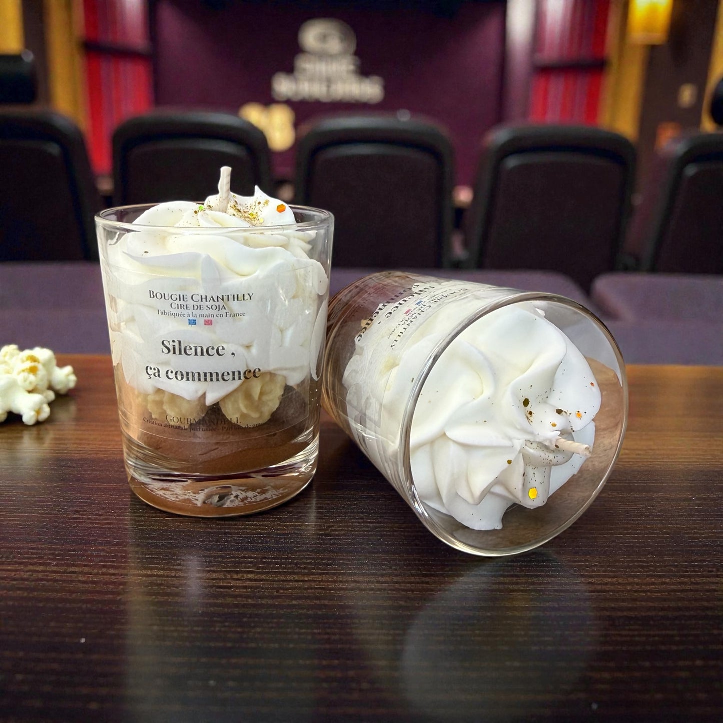 🍿 Bougie parfumée – Silence, ça commence