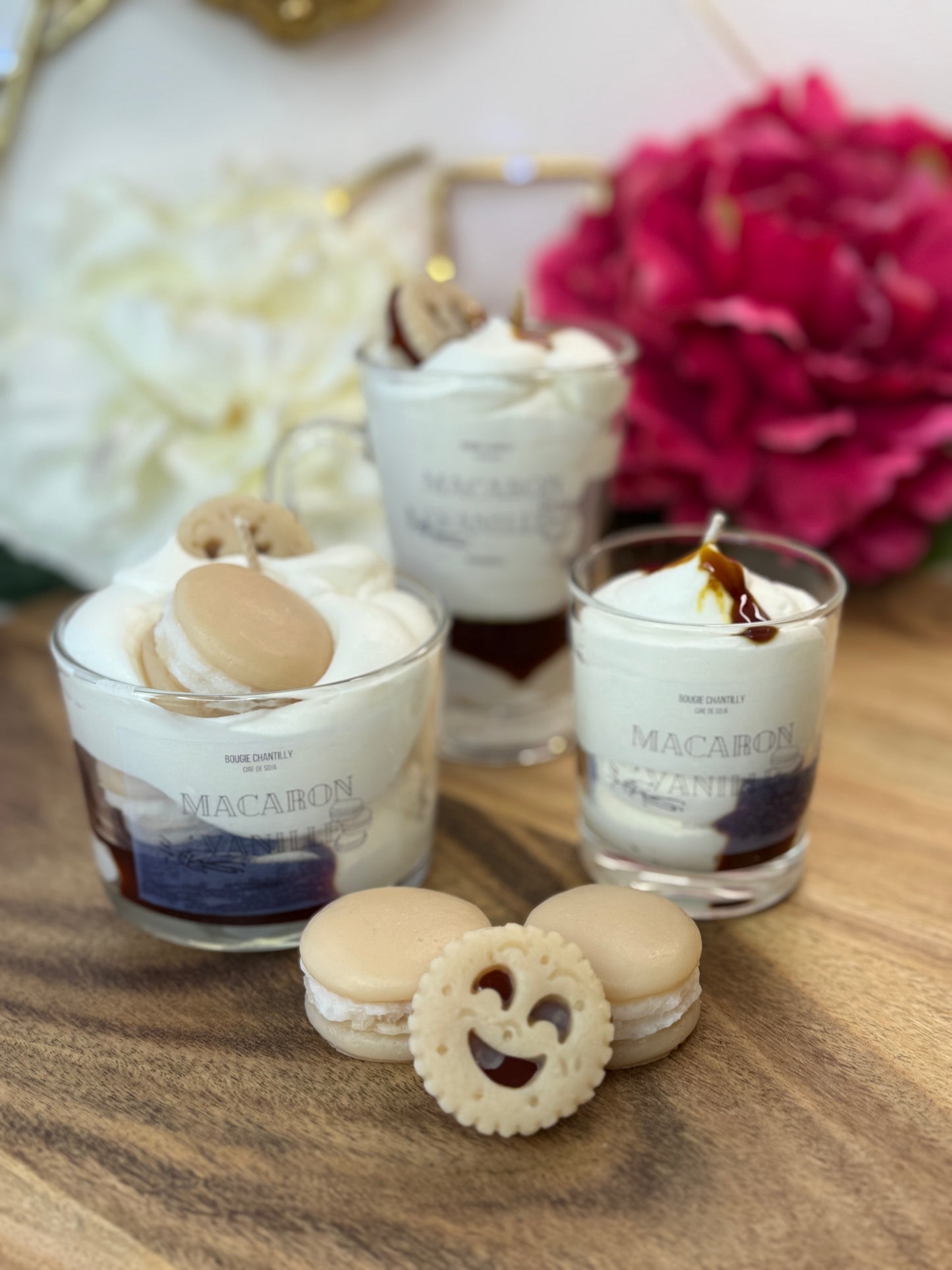 Bougie Macaron Vanille – Une gourmandise parfumée pour votre intérieur