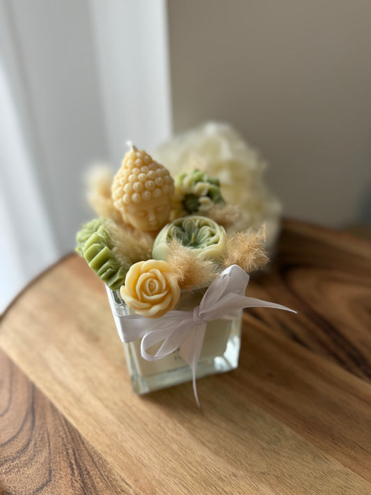 Bougie 2 en 1 Fruits du Dragon – Fondants + Bougie Parfumée – Pièce Unique