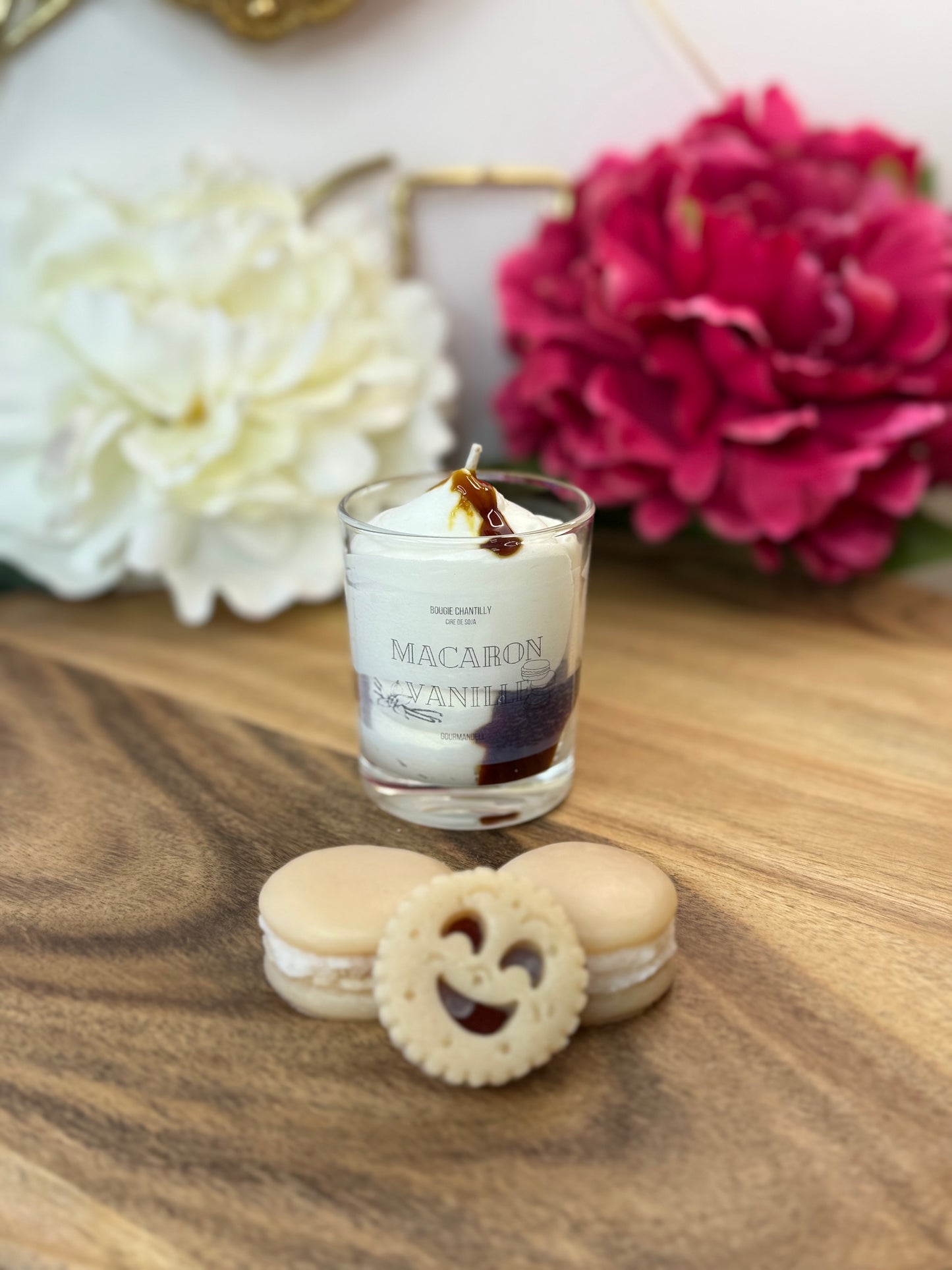 Bougie Macaron Vanille – Une gourmandise parfumée pour votre intérieur