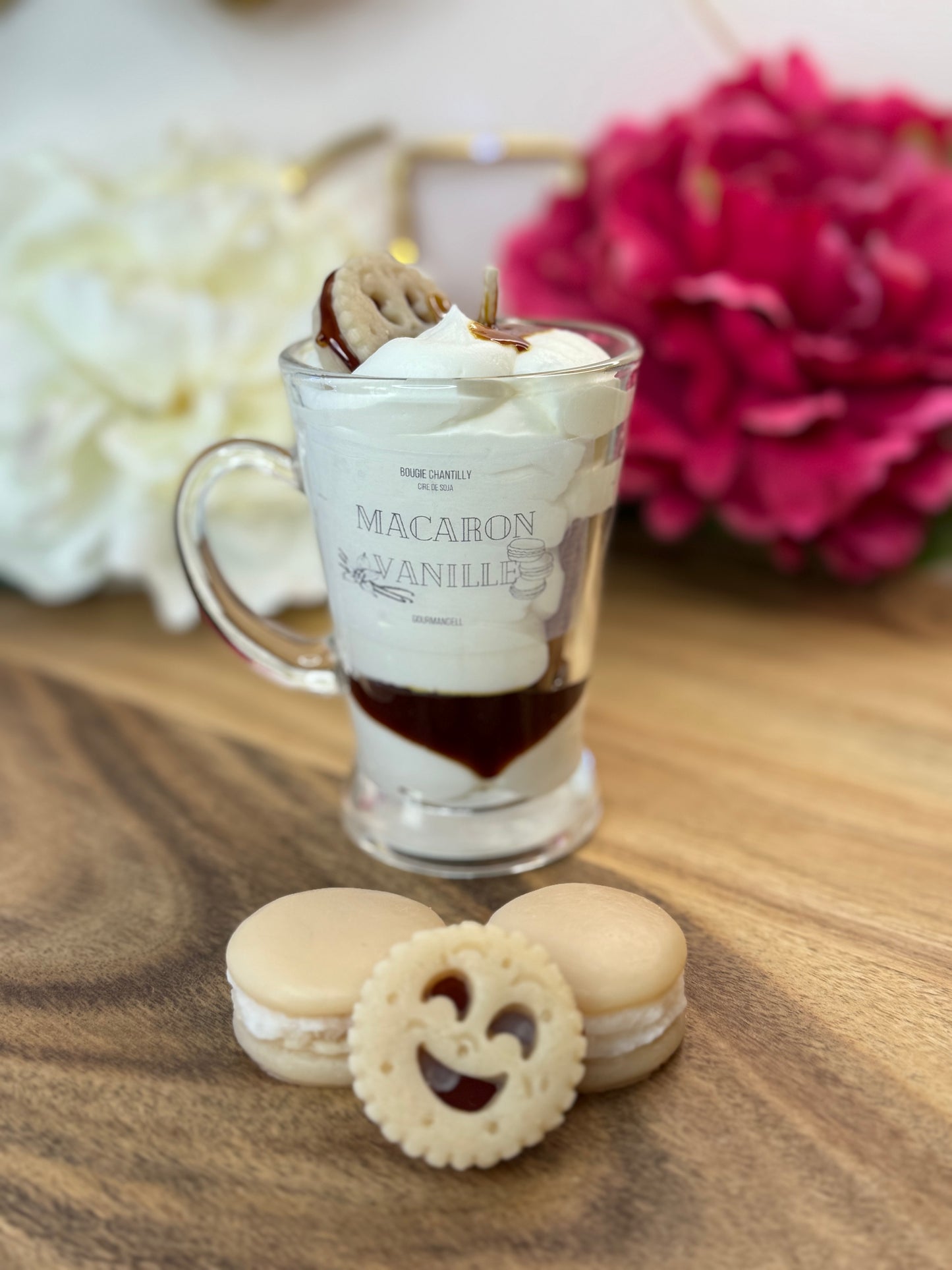 Bougie Macaron Vanille – Une gourmandise parfumée pour votre intérieur