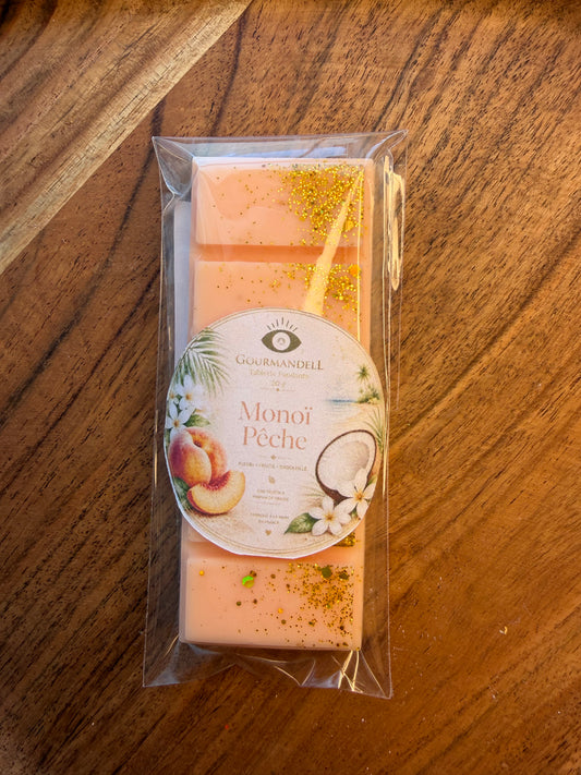 🌺 Tablette fondante Monoï Pêche – 50 g