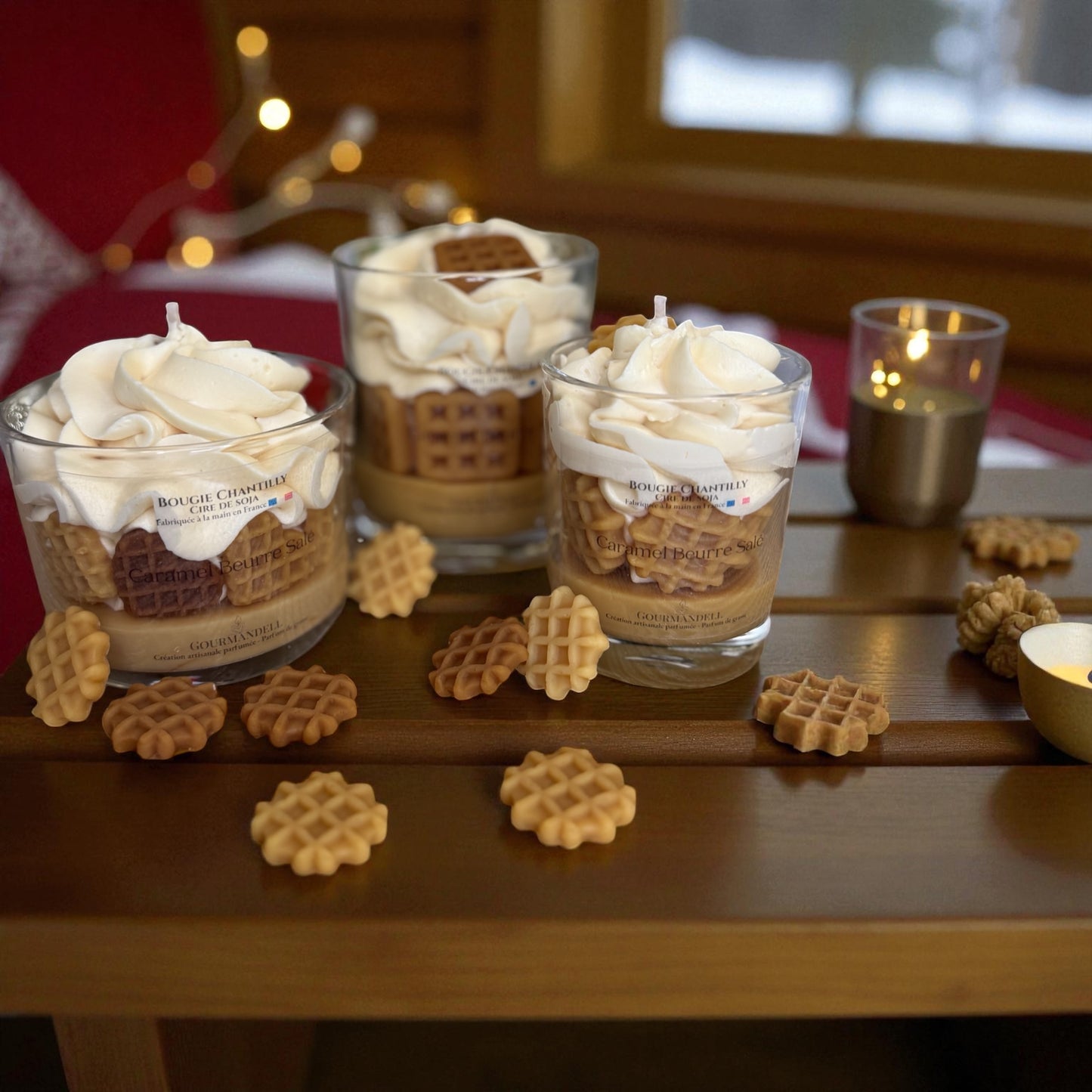 Bougie Parfumée Caramel Beurre Salé – Cire de Soja & Parfum de Grasse
