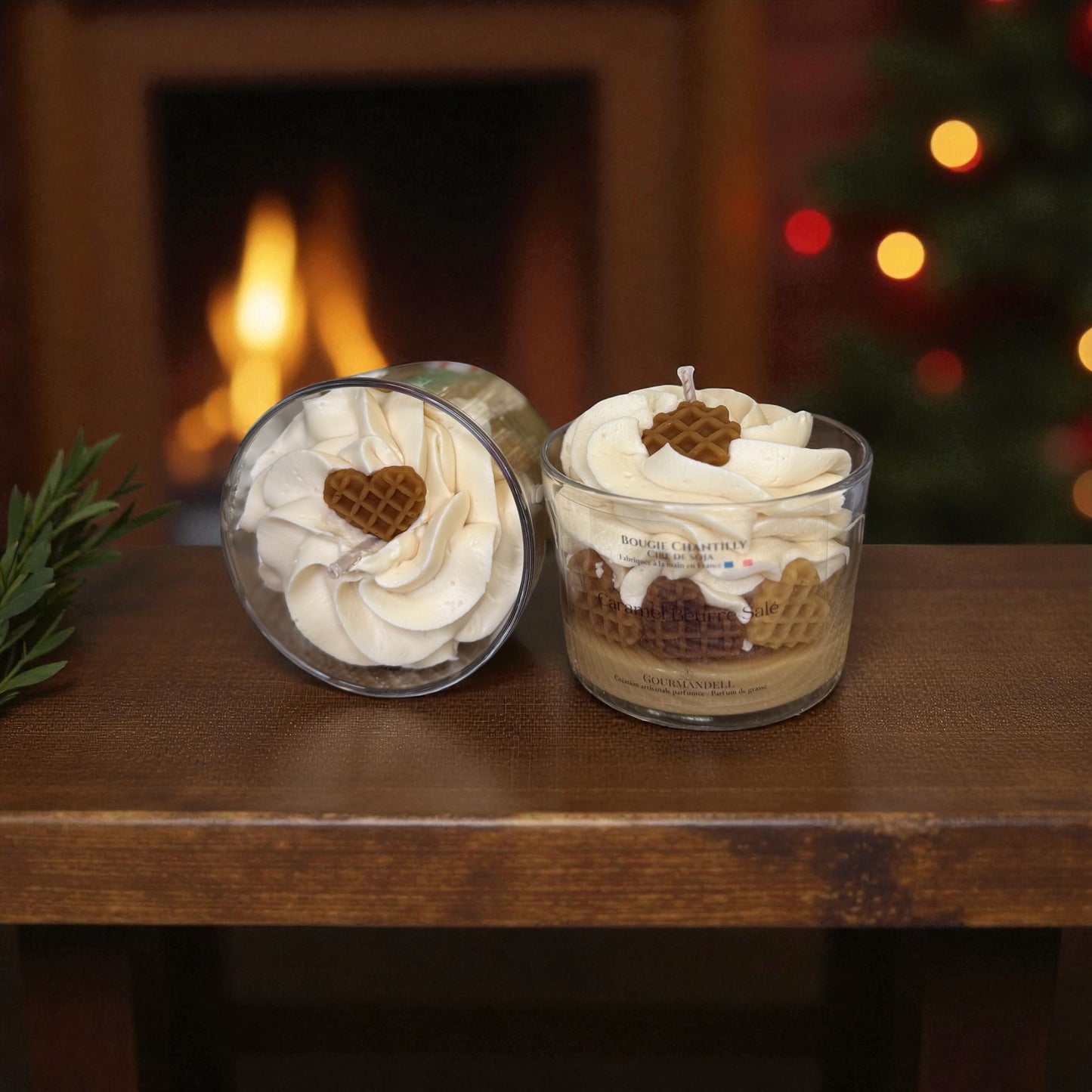 Bougie Parfumée Caramel Beurre Salé – Cire de Soja & Parfum de Grasse