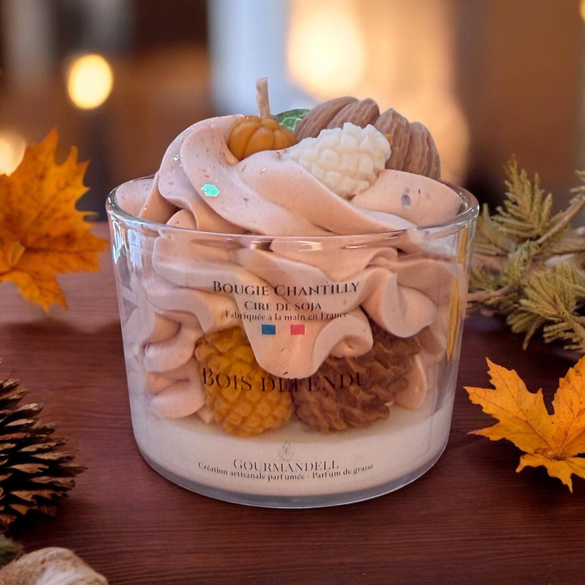 Bois Défendu — Bougie chantilly artisanale