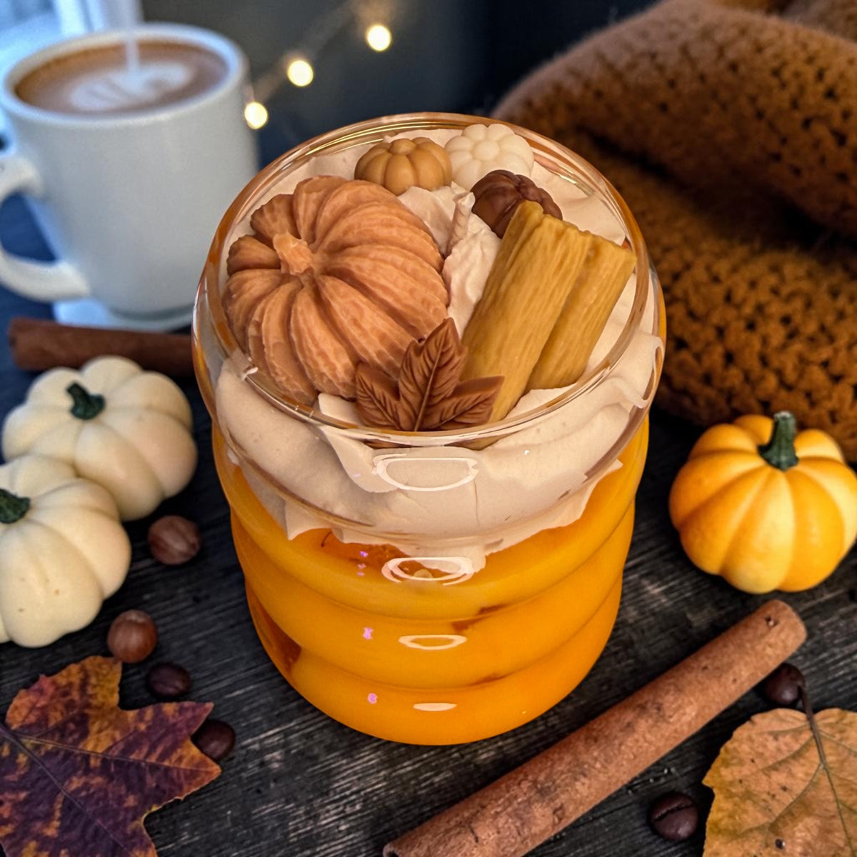 🍂 MACCHIATO SPICED PUMPKIN — Bougie artisanale 320 g