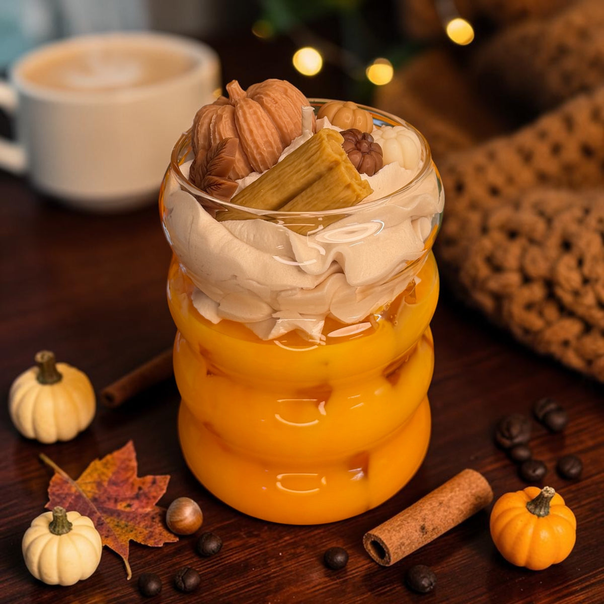 🍂 MACCHIATO SPICED PUMPKIN — Bougie artisanale 320 g