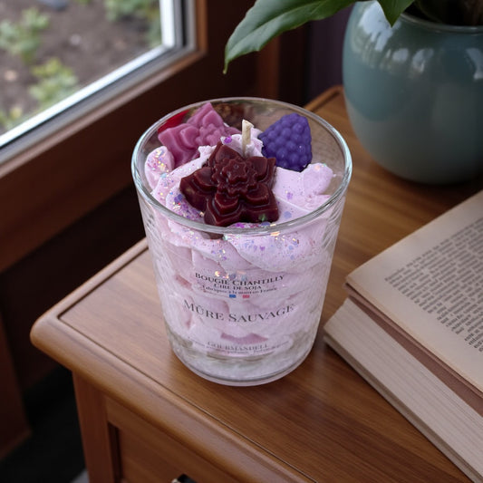 Bougie parfumée Mûres Sauvages – Cire de soja – 3 formats – Gourmande & fruitée