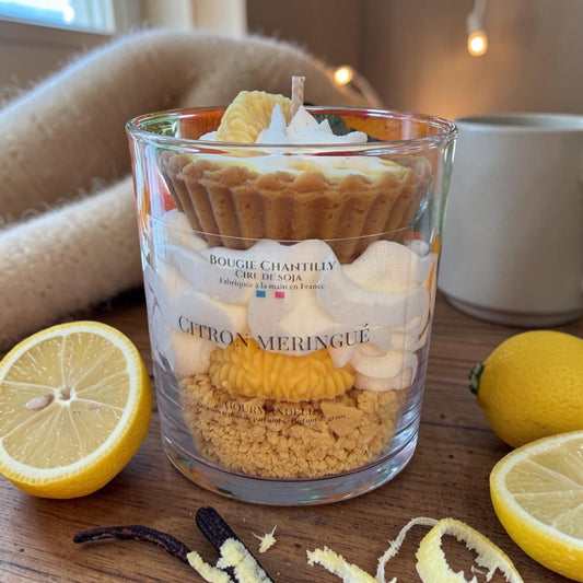 🍋 Bougie chantilly « Citron Meringué » — 180 g