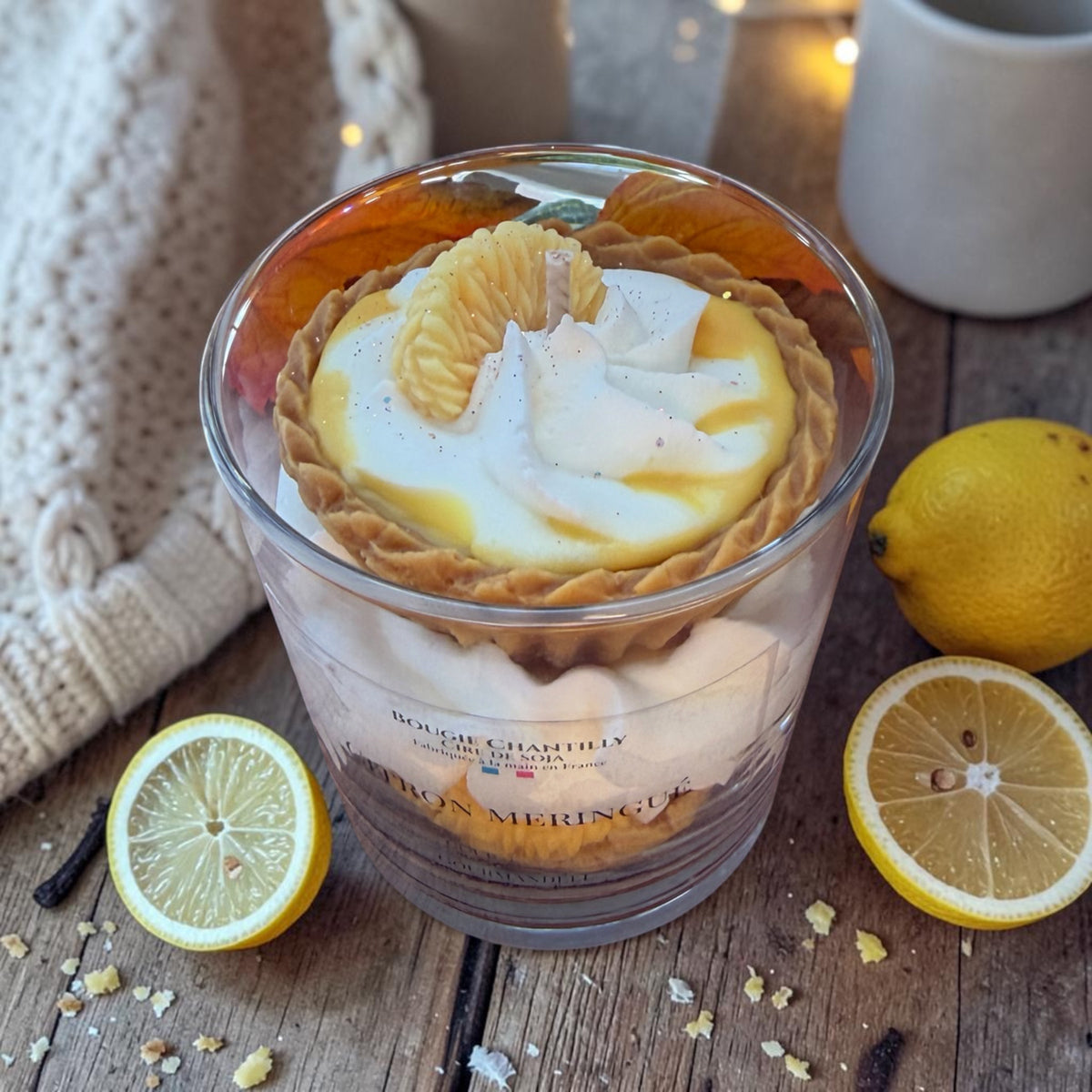 🍋 Bougie chantilly « Citron Meringué » — 180 g