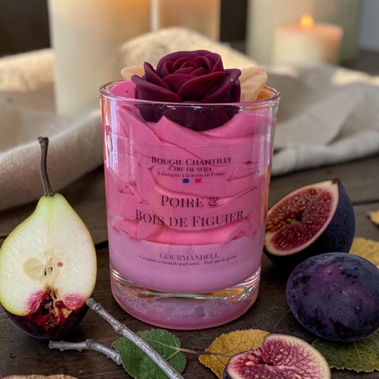 🍐 Bougie chantilly Poire & Bois de Figuier — 140 g