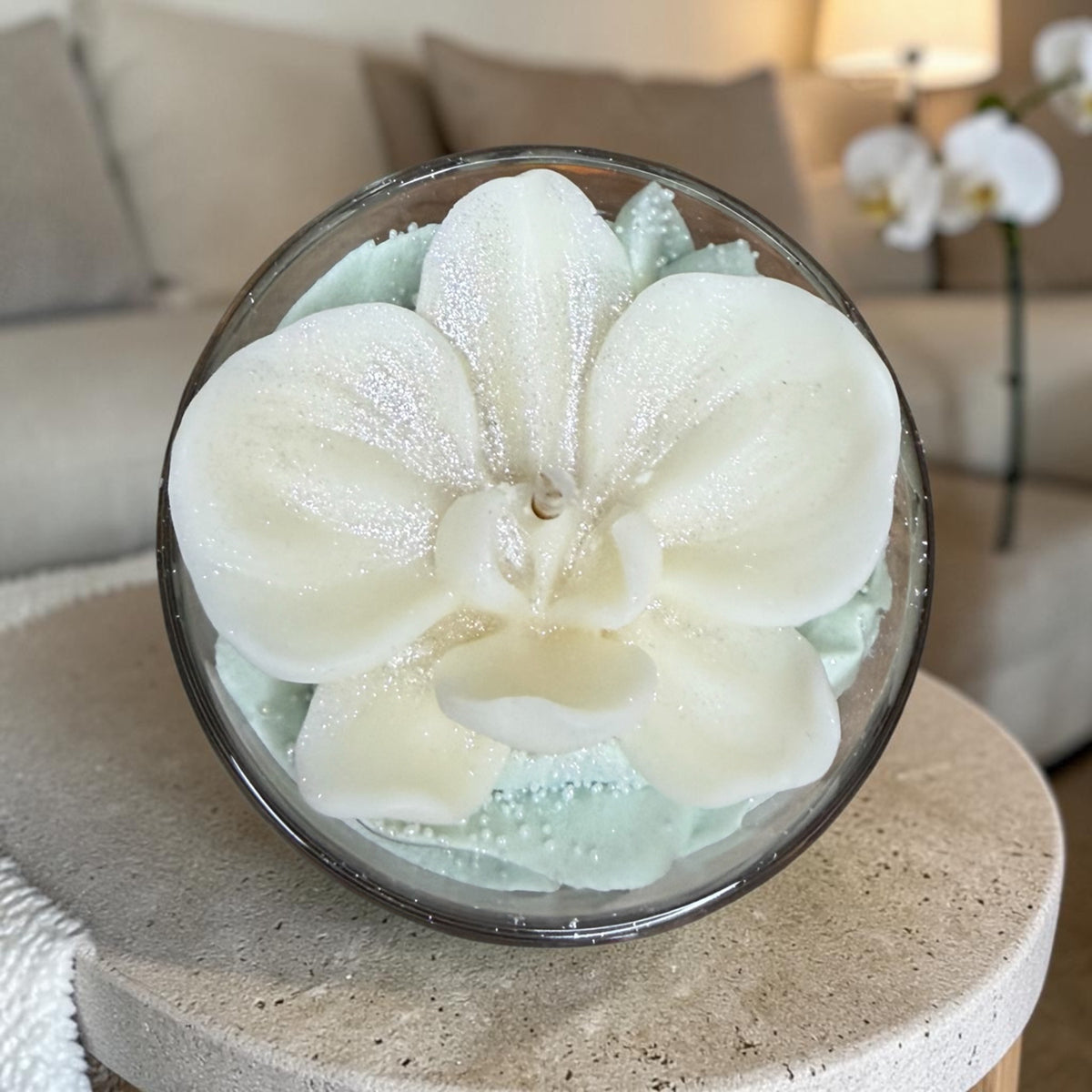 🤍 Bougie chantilly Orchidée Blanche
