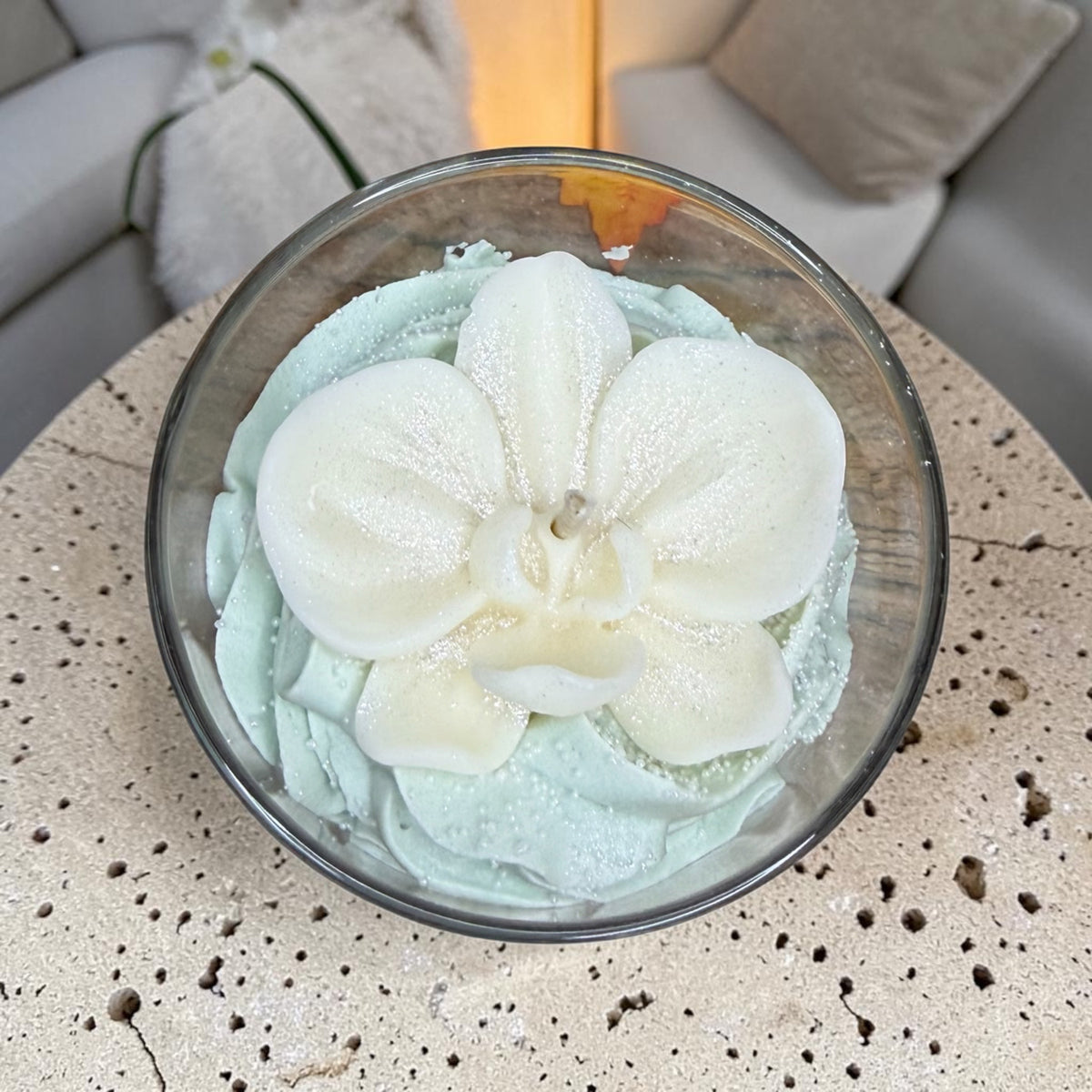 🤍 Bougie chantilly Orchidée Blanche