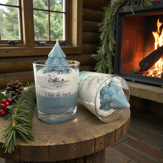 Bougie Chantilly Clair de Lune — Édition Spéciale Noël ❄️🌙