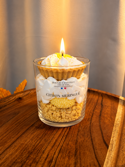🍋 Bougie chantilly « Citron Meringué » — 180 g