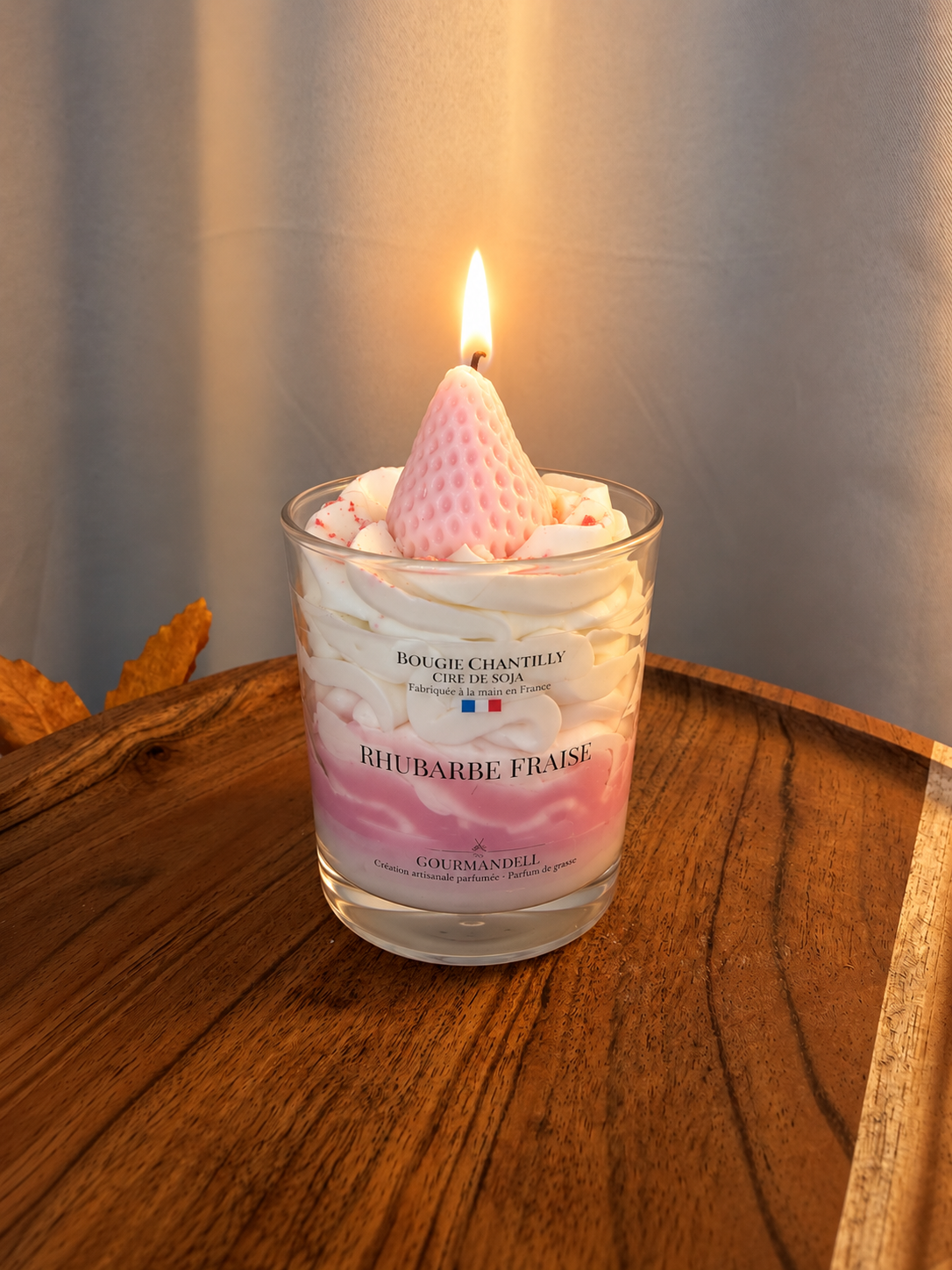 Bougie parfumée Rhubarbe Fraise