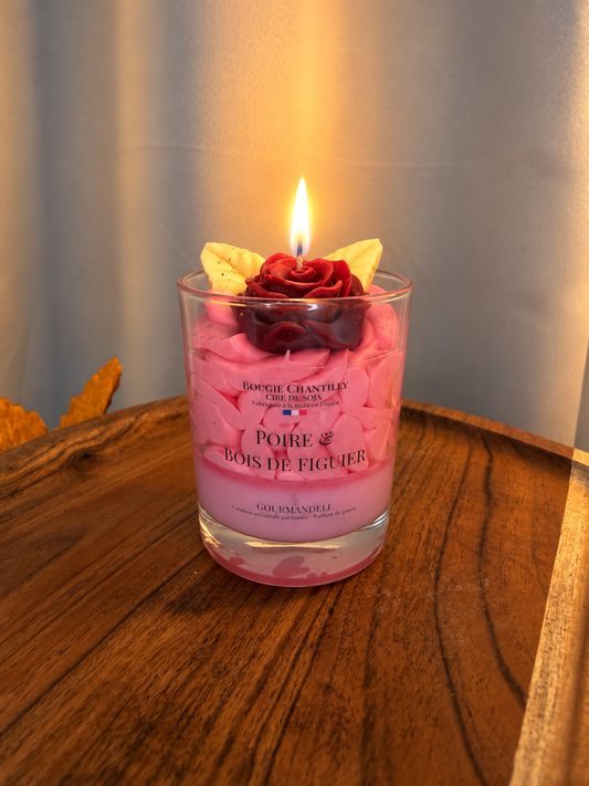 🍐 Bougie chantilly Poire & Bois de Figuier — 140 g