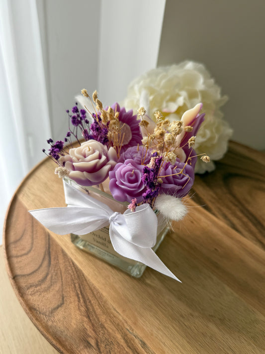 Bougie 2 en 1 Orchid & Vanilla – Fondants + Bougie Parfumée – Pièce Unique