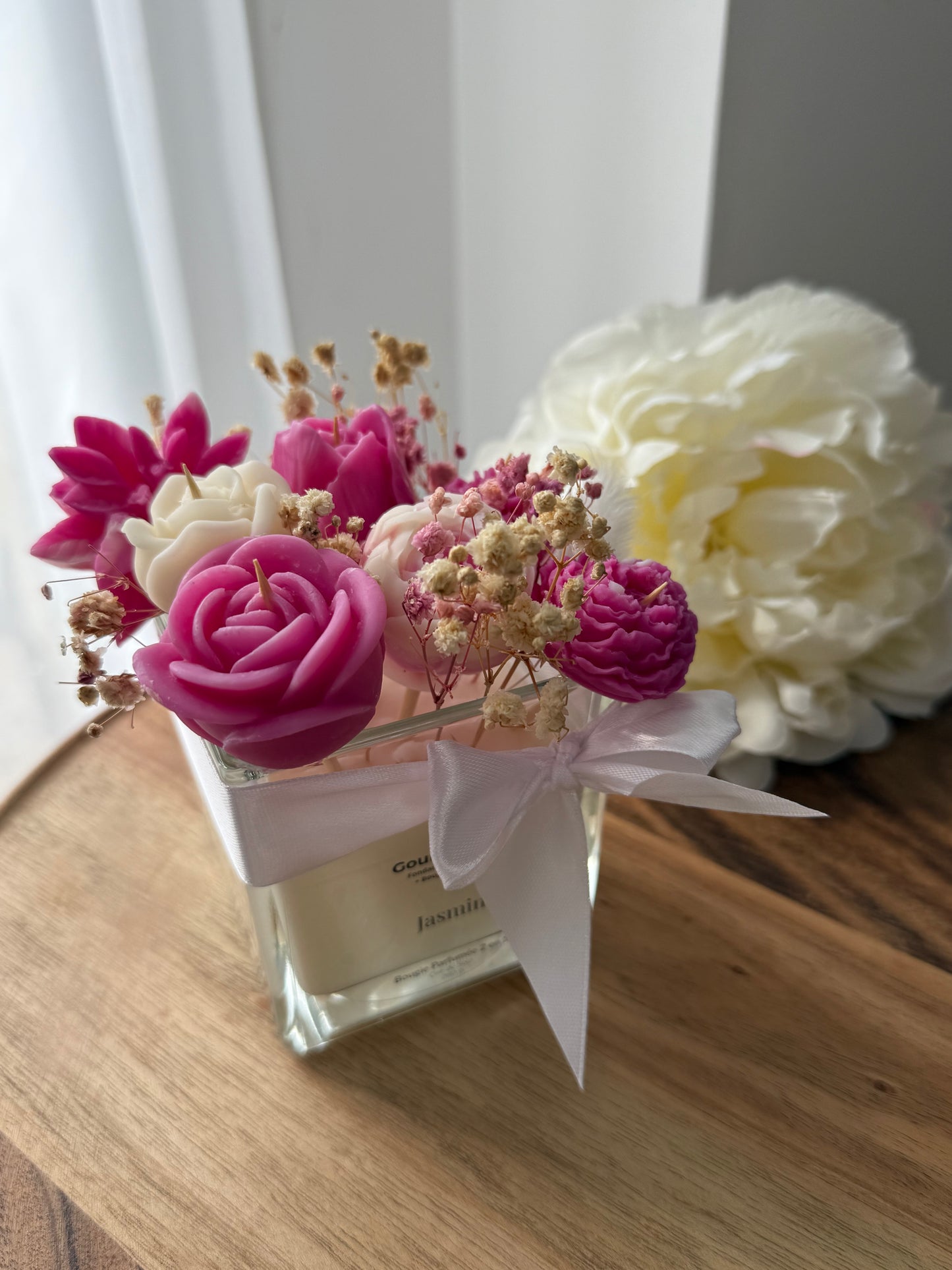 Bougie 2 en 1 Jasmin – Fondants + Bougie Parfumée – Pièce Unique