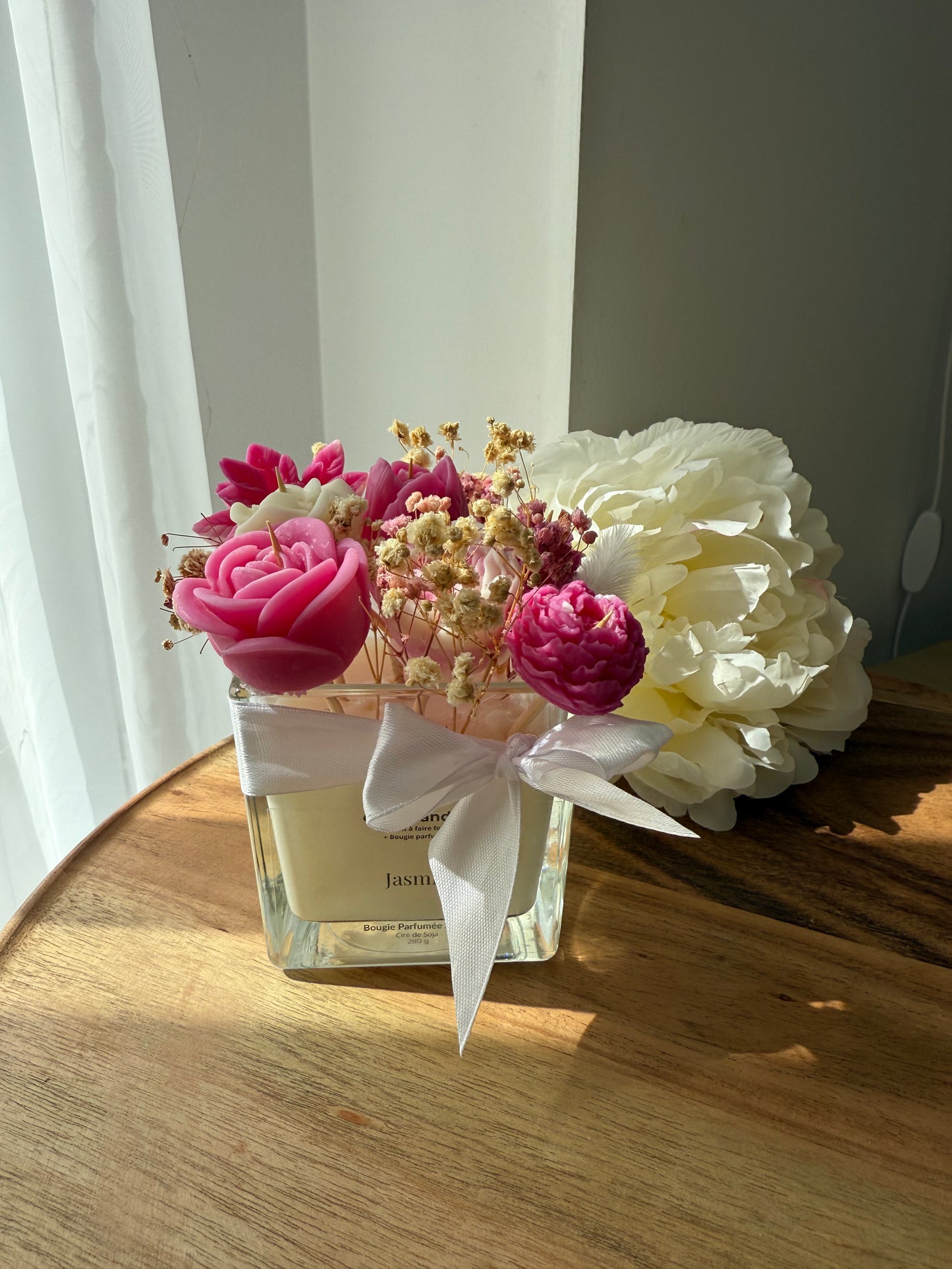 Bougie 2 en 1 Jasmin – Fondants + Bougie Parfumée – Pièce Unique