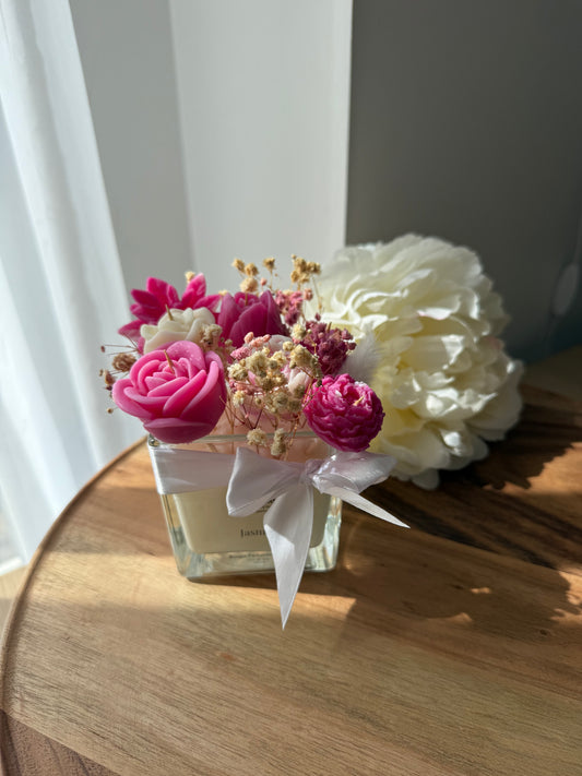 Bougie 2 en 1 Jasmin – Fondants + Bougie Parfumée – Pièce Unique