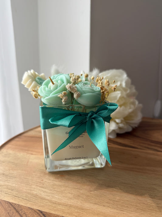 Bougie 2 en 1 Muguet – Fondants + Bougie Parfumée – Édition Florale Unique