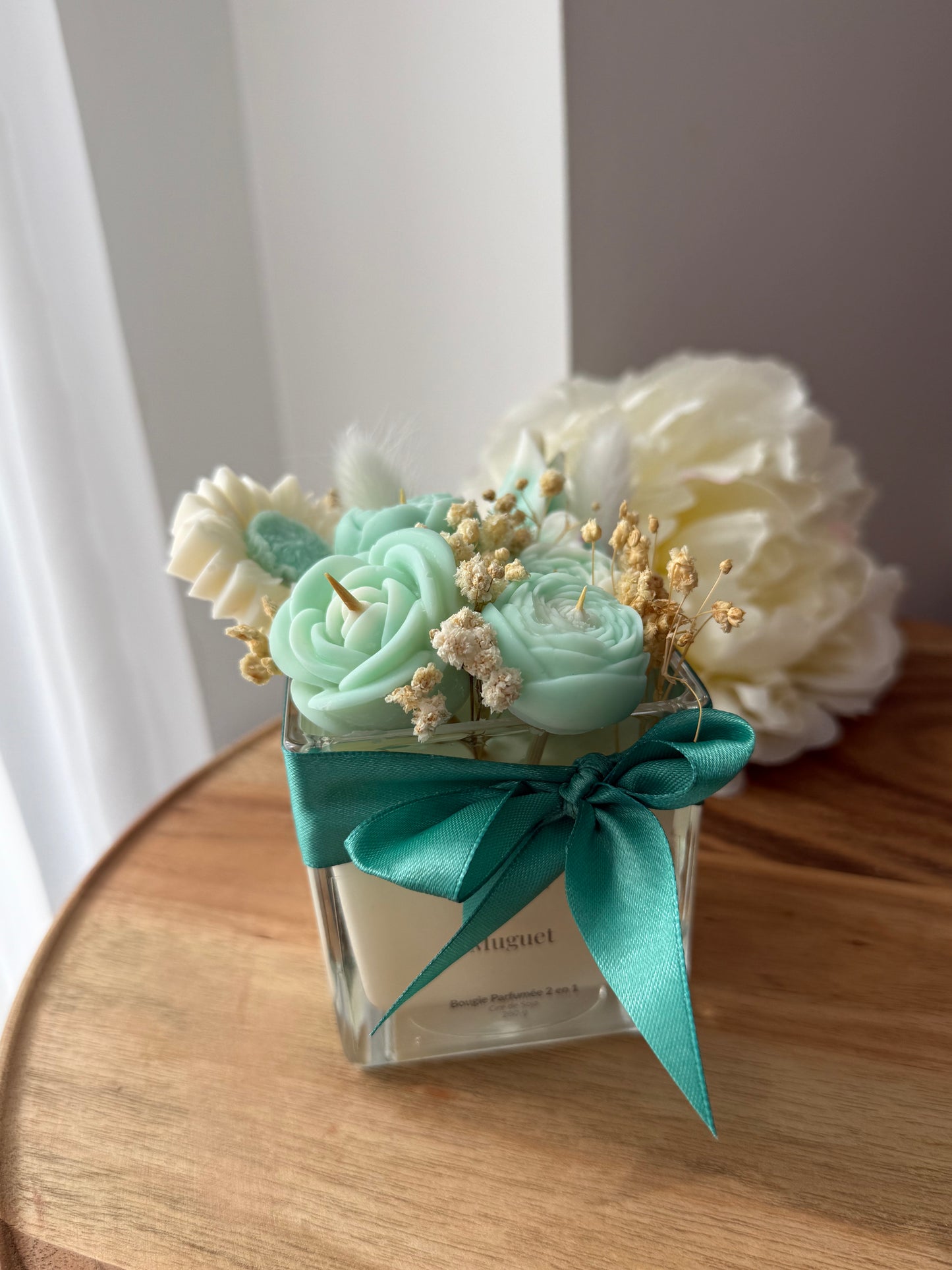 Bougie 2 en 1 Muguet – Fondants + Bougie Parfumée – Édition Florale Unique