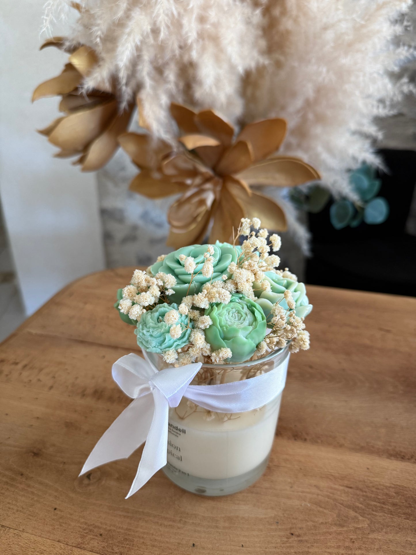 Bougie Parfumée Évasion Tropicale - Bouquet 2 en 1