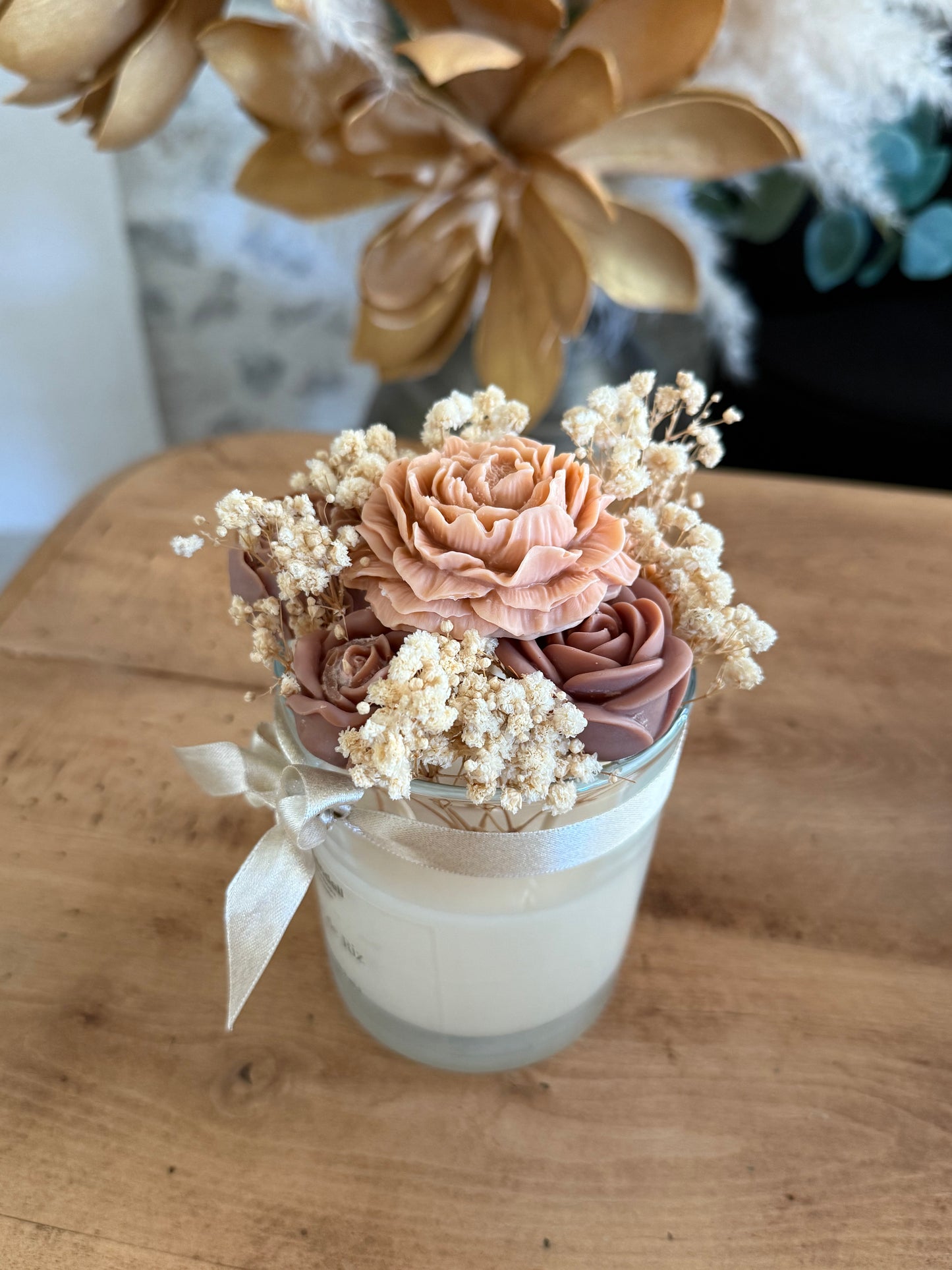 Bougie Parfumée Poudre de Riz - Bouquet 2 en 1