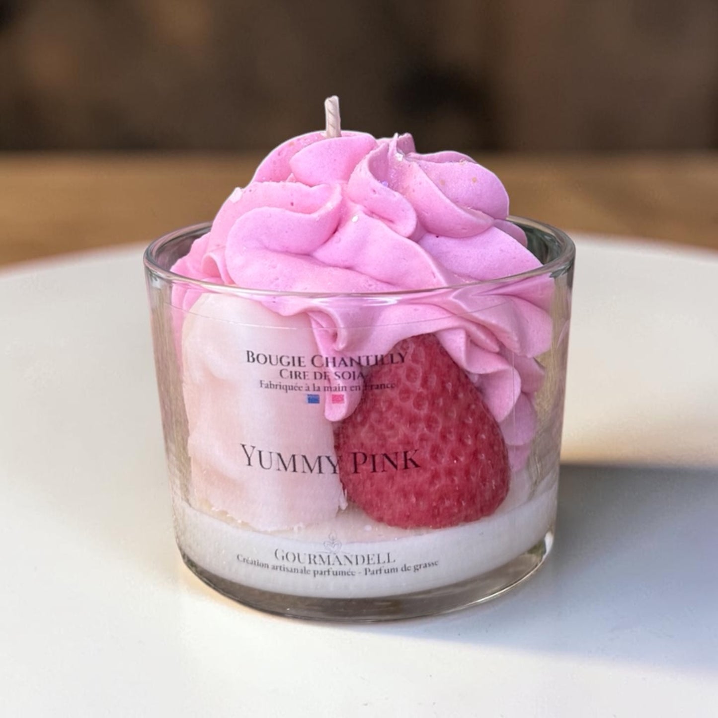 Bougie chantilly parfum Yummy Pink
