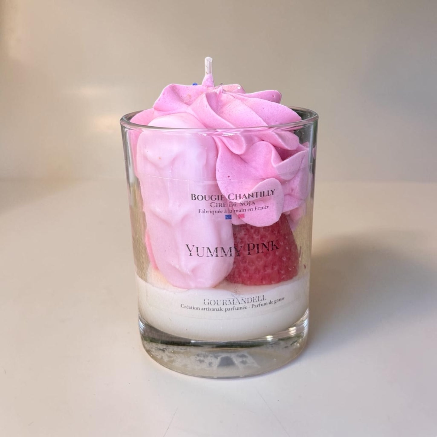Bougie chantilly parfum Yummy Pink